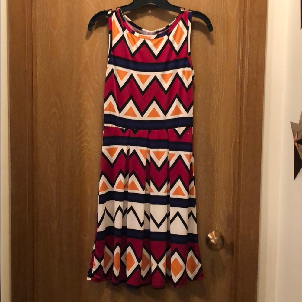 Bold patterned dress
